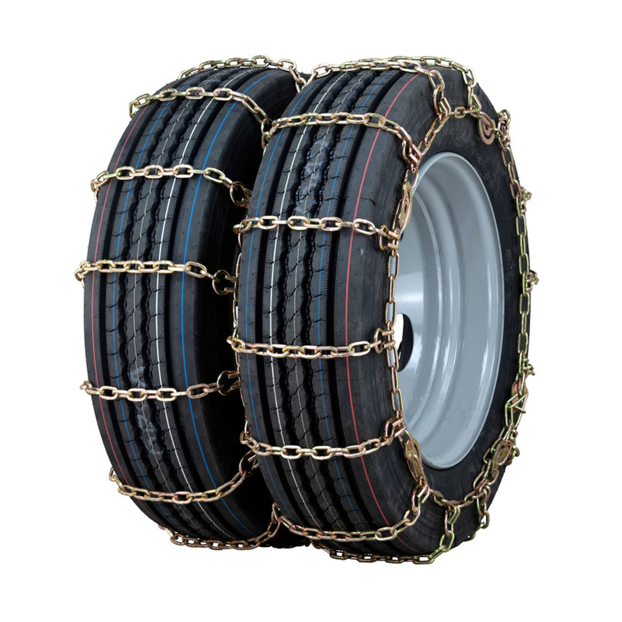 285/75-22.5 Quality Chain Medium Truck Dual Triple Twisted Square Link Alloy Cam - 1 Pair