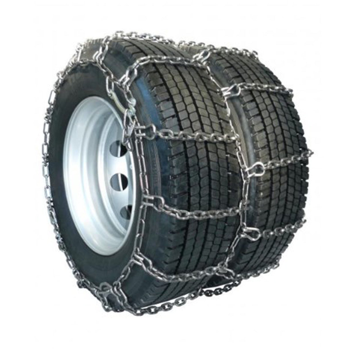 11-24.5 TRYGG 7MM Square Ice Truck Chain Dual Triple Non-Cam - 1 Pair