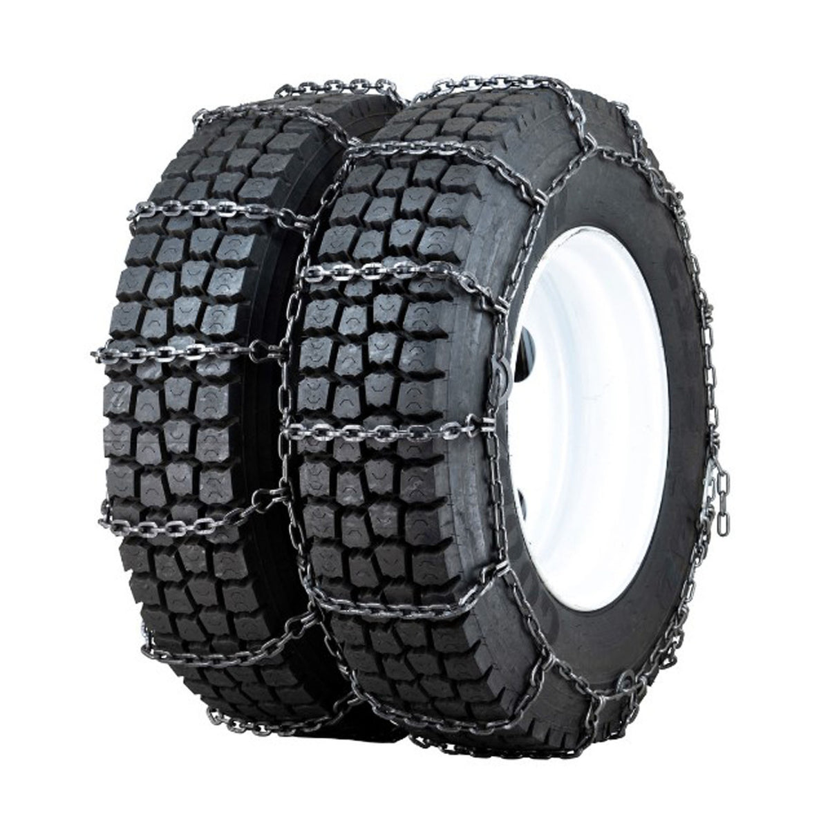 11-24.5 TRYGG 7MM Square Ice Truck Chain Dual Triple Cam Style - 1 Pair